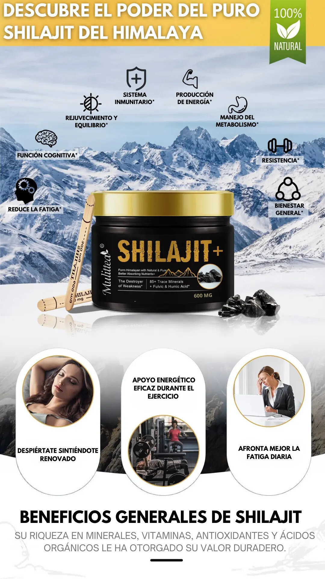 Shilajit Puro del Himalaya